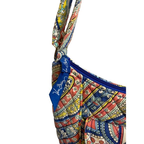 Boho Quilted Crossbody Bag Paisley Patchwork Adjustable Strap Cotton Purse - Picture 4 of 10